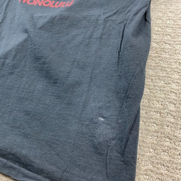 Vintage Hard Rock CAFE Honolulu Shirt Men Large L Black Anvil Single Stitch USA - Picture 7 of 14